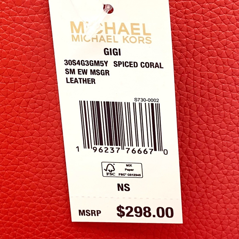 Michael Kors Gigi Small Embossed Pebbled Leather Messenger Bag - Picture 15 of 15